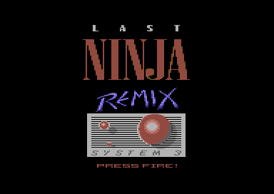 Ninja title screen for Commodore 64